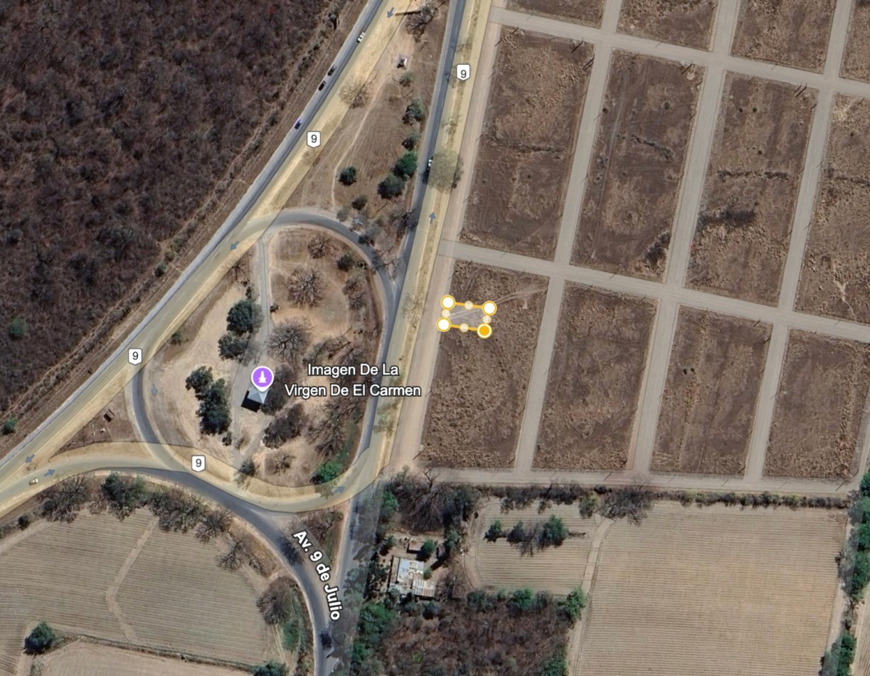 VENDO TERRENO EL CARMEN A METROS DE LA RN N°9  