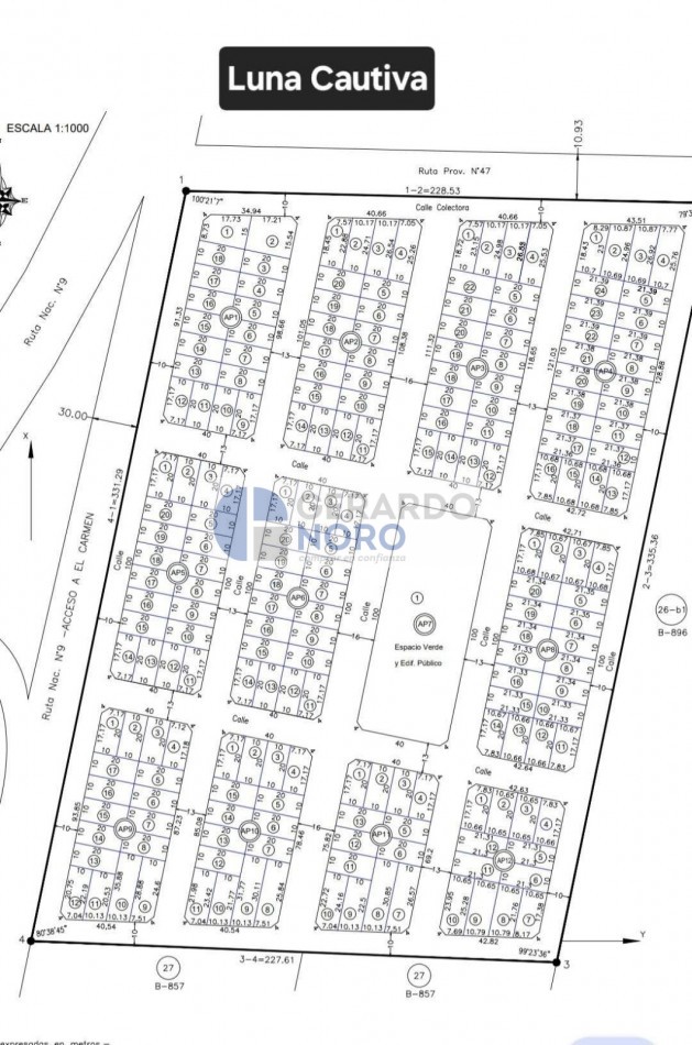 VENDO TERRENO EL CARMEN A METROS DE LA RN N°9  